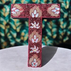 NEW Bombay Monogram Letter “T” Jeweled Decorative Piece